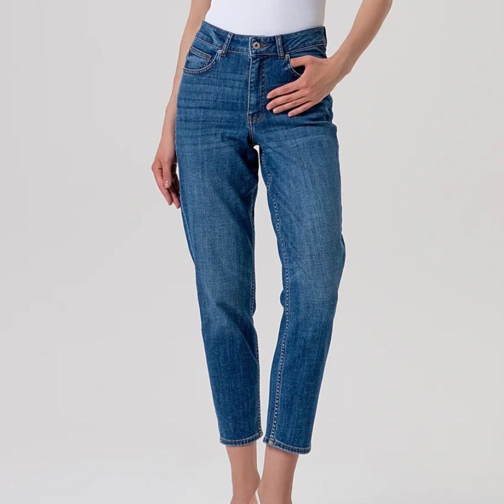 Fracomino Jeans Vera Mom Fit High Waist Tapered Cropped  SZ 30 Made in Italy